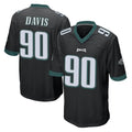 P.Eagles #90 Jordan Davis Player Black Home Game ROCER Stitched Jerseys