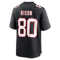 A.Falcons #80 Andre Rison Player Black Throwback Limited Home Game ROCER Stitched Jerseys