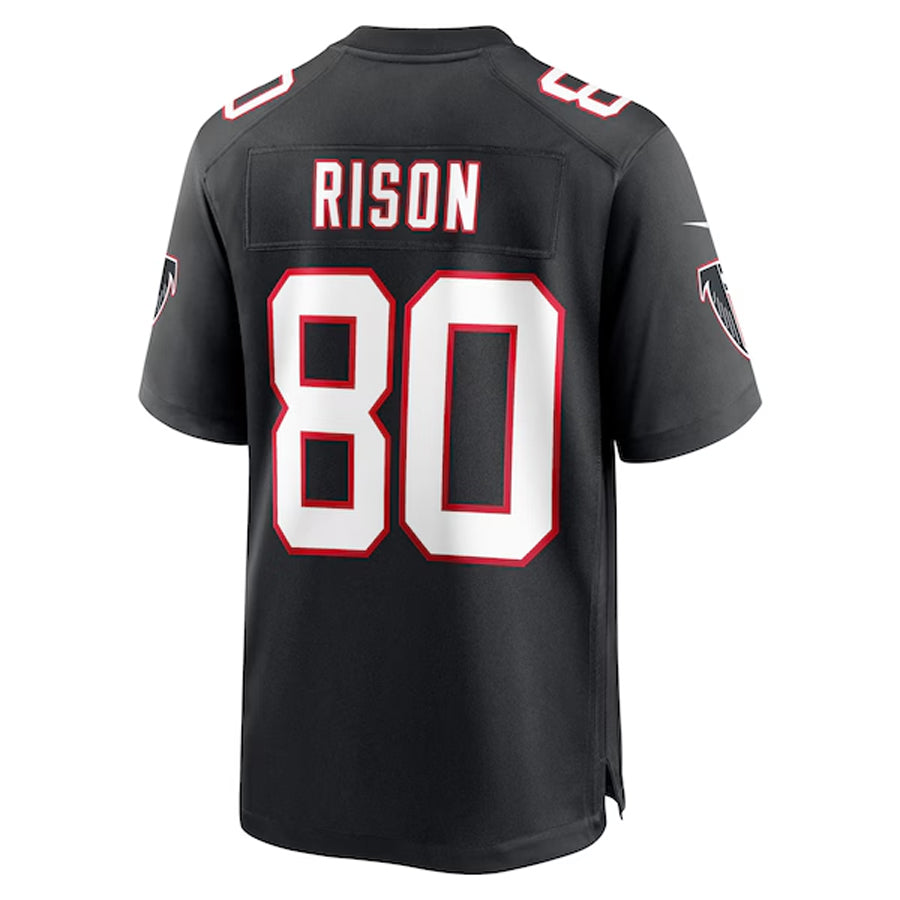 A.Falcons #80 Andre Rison Player Black Throwback Limited Home Game ROCER Stitched Jerseys