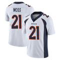 D.Broncos #21 Riley Moss Player White Vapor Untouchable Limited Home Game ROCER Stitched Jerseys