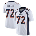 D.Broncos #72 Garett Bolles Player White Vapor Untouchable Limited Home Game ROCER Stitched Jerseys
