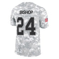 B.Bills #24 Cole Bishop Player Arctic Camo Salute to Service Limited ROCER Stitched Jerseys