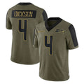 S.Seahawks #4 Michael Dickson Player Olive Salute To Service Limited Game ROCER Stitched Jerseys