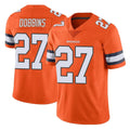 D.Broncos #27 J.K. Dobbins Player Orange Vapor Untouchable Limited Home Game ROCER Stitched Jerseys