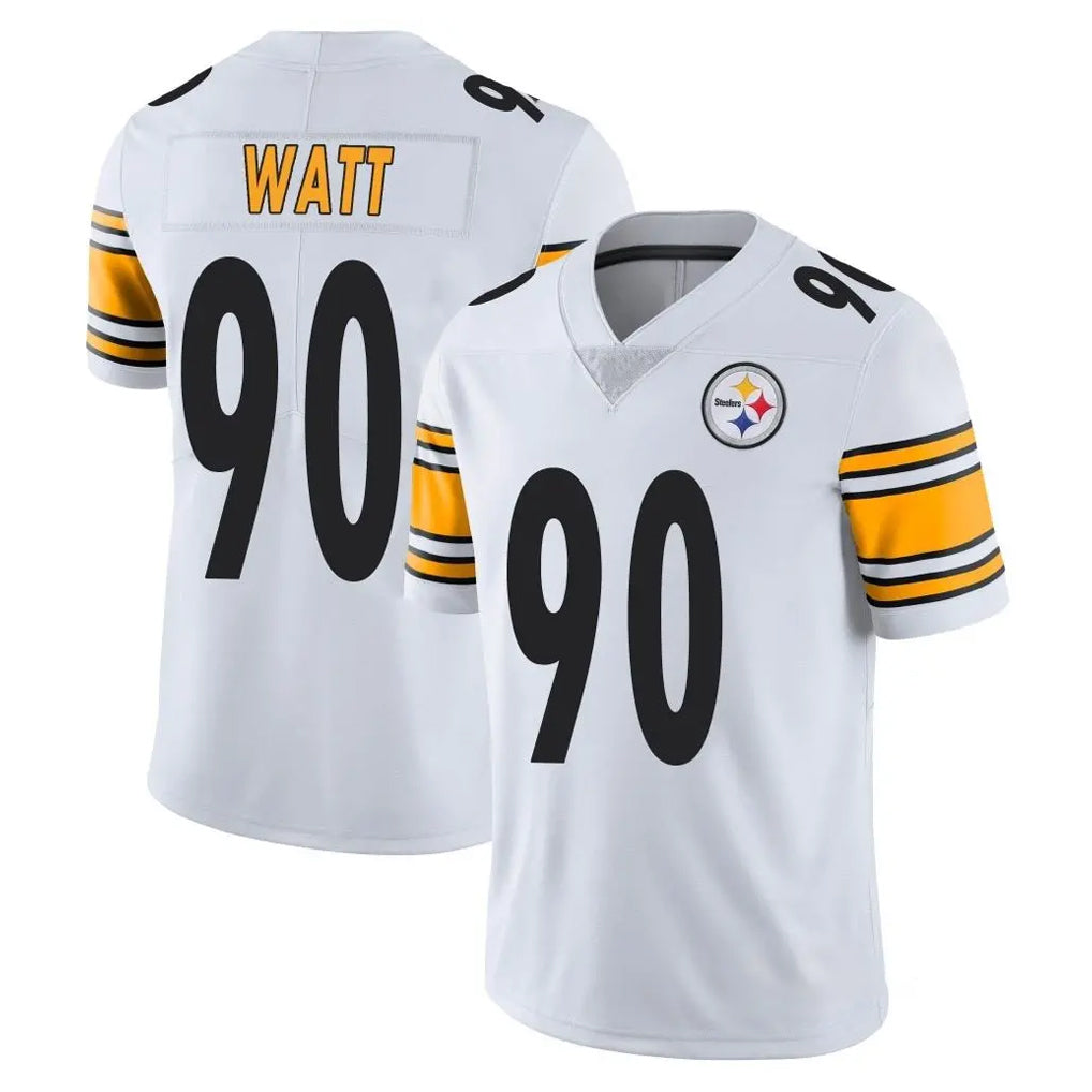 P.Steelers #90 T.J. Watt Player White Limited Vapor Untouchable Home Game ROCER Stitched Jerseys
