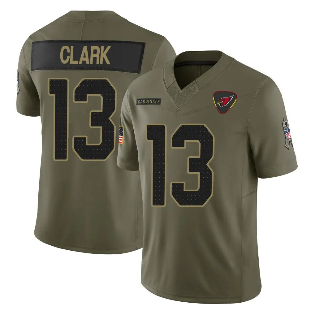 A.Cardinals #13 Kei'Trel Clark Player Olive Salute To Service Limited Home Game ROCER Stitched Jerseys