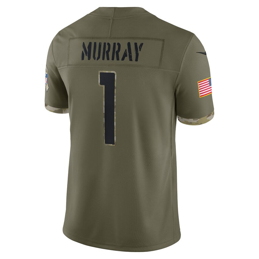 A.Cardinals #1 Kyler Murray Player Olive Salute To Service Limited Home Game ROCER Stitched Jerseys