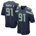 S.Seahawks #91 Byron Murphy II Player Navy Home Game ROCER Stitched Jerseys