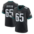 P.Eagles #65 Lane Johnson Player Black Game Home ROCER Stitched Jerseys