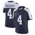 D.Cowboys #4 Dak Prescott Player Navy-White Limited Alternate Vapor Untouchable Home Game ROCER Stitched Jerseys