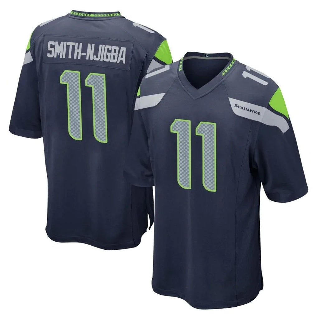 S.Seahawks #11 Jaxon Smith-Njigba Player Navy Home Game ROCER Stitched Jerseys
