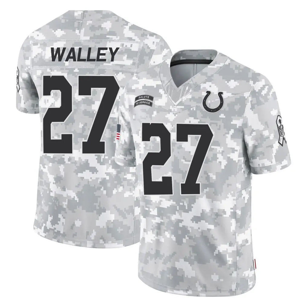 IN.Colts #27 Justin Walley Player Arctic Camo Salute To Service Limited Game ROCER Stitched Jerseys