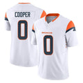 D.Broncos #0 Jonathon Cooper Player White Limited Vapor F.U.S.E. Home Game ROCER Stitched Jerseys