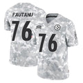 P.Steelers #76 Troy Fautanu Player Arctic Camo Limited Salute To Service Home Game ROCER Stitched Jerseys