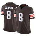 C.Browns #8 Dillon Gabriel Player Brown Vapor F.U.S.E. Limited Home Game ROCER Stitched Jerseys