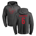 H.Texans #6 Reed Blankenship Player Gray Pro Line Pullover Hoodie Limited Game ROCER Stitched Jerseys