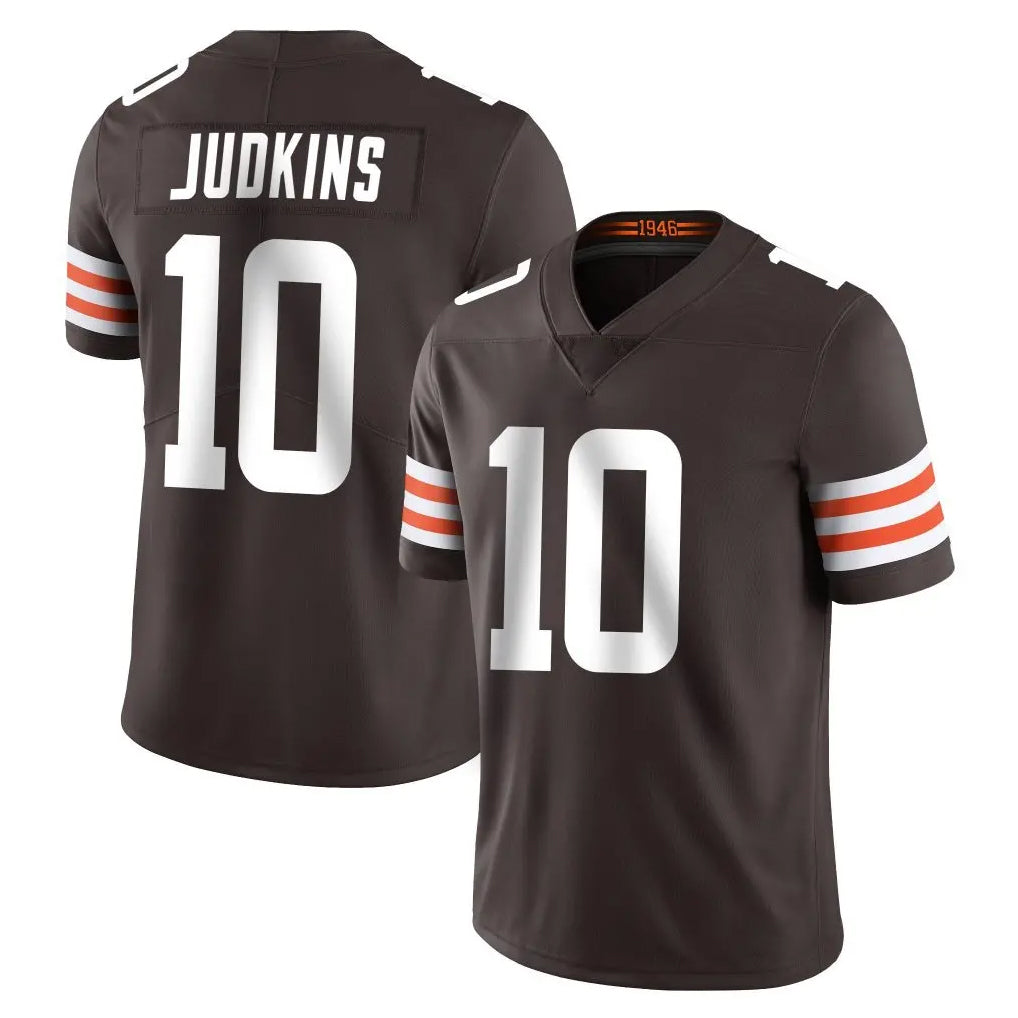 C.Browns #10 Quinshon Judkins Player Brown Color Vapor Untouchable Limited Home Game ROCER Stitched Jerseys
