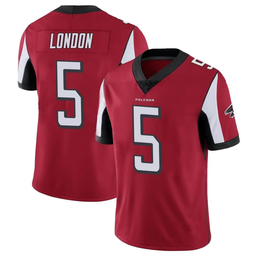 A.Falcons #5 Drake London Player Red Color Vapor Untouchable Limited Home Game ROCER Stitched Jerseys
