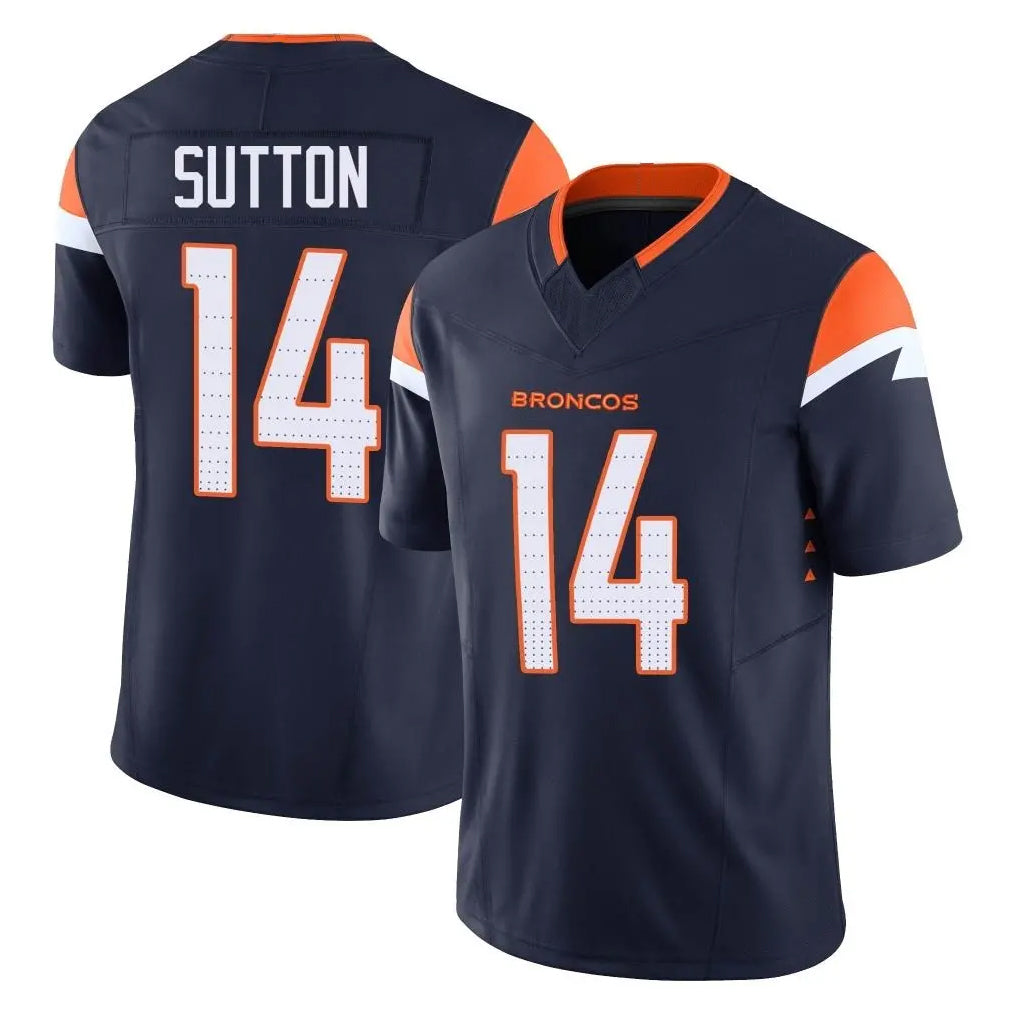 D.Broncos #14 Courtland Sutton Player Navy Limited Vapor F.U.S.E. Home Game ROCER Stitched Jerseys