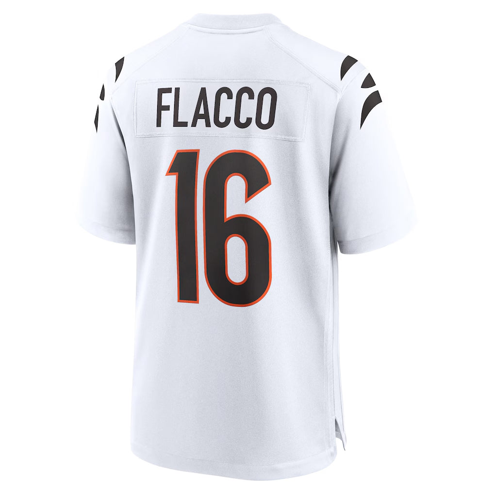 C.Bengals #16 Joe Flacco Player White Home Game ROCER Stitched Jerseys