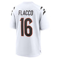 C.Bengals #16 Joe Flacco Player White Home Game ROCER Stitched Jerseys