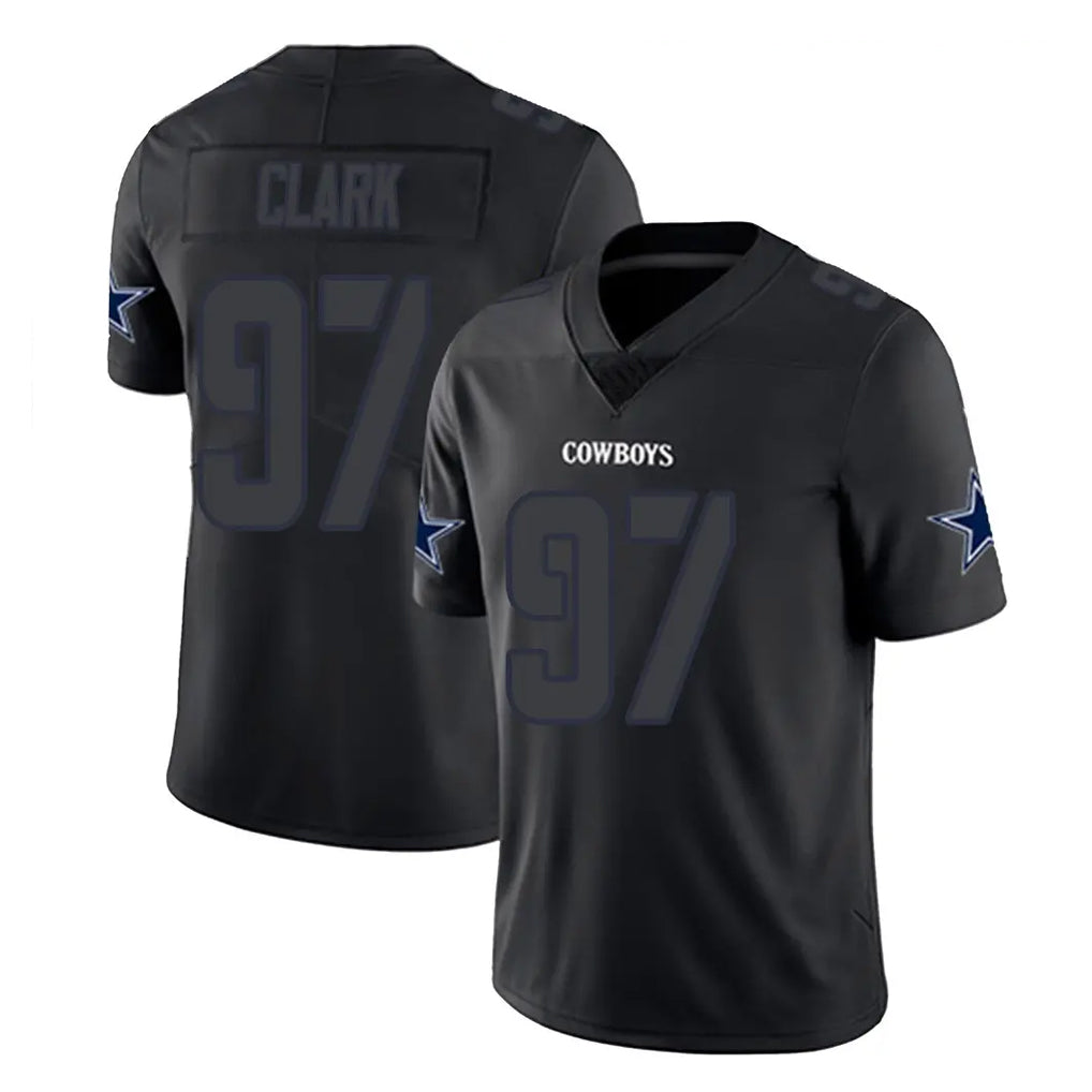D.Cowboys #97 Kenny Clark Player Black Impact Limited Home Game ROCER Stitched Jerseys