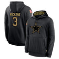 D.Cowboys #3 George Pickens Player Black Salute to Service Pullover Hoodies Limited ROCER Stitched Jerseys