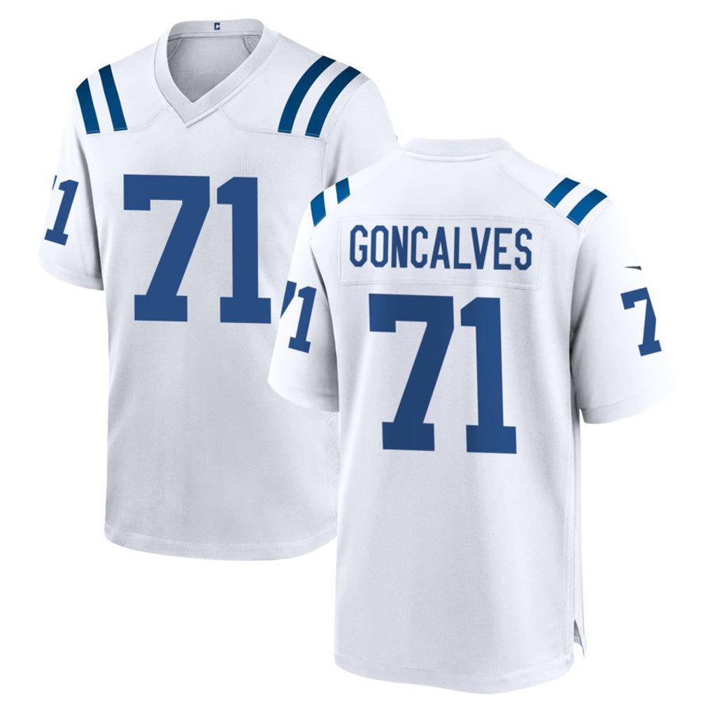 IN.Colts #71 Matt Goncalves Player White Home Game ROCER Stitched Jerseys