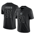 P.Steelers #51 Nick Herbig Player Black Reflective Limited Home Game ROCER Stitched Jerseys