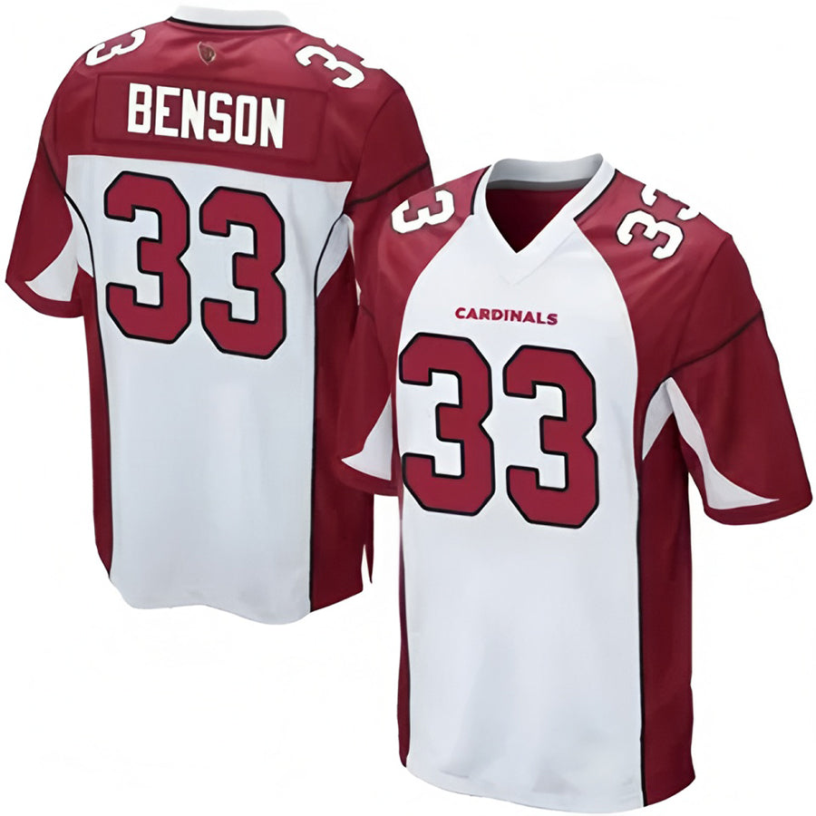 A.Cardinals #33 Trey Benson Player White Home Game ROCER Stitched Jerseys