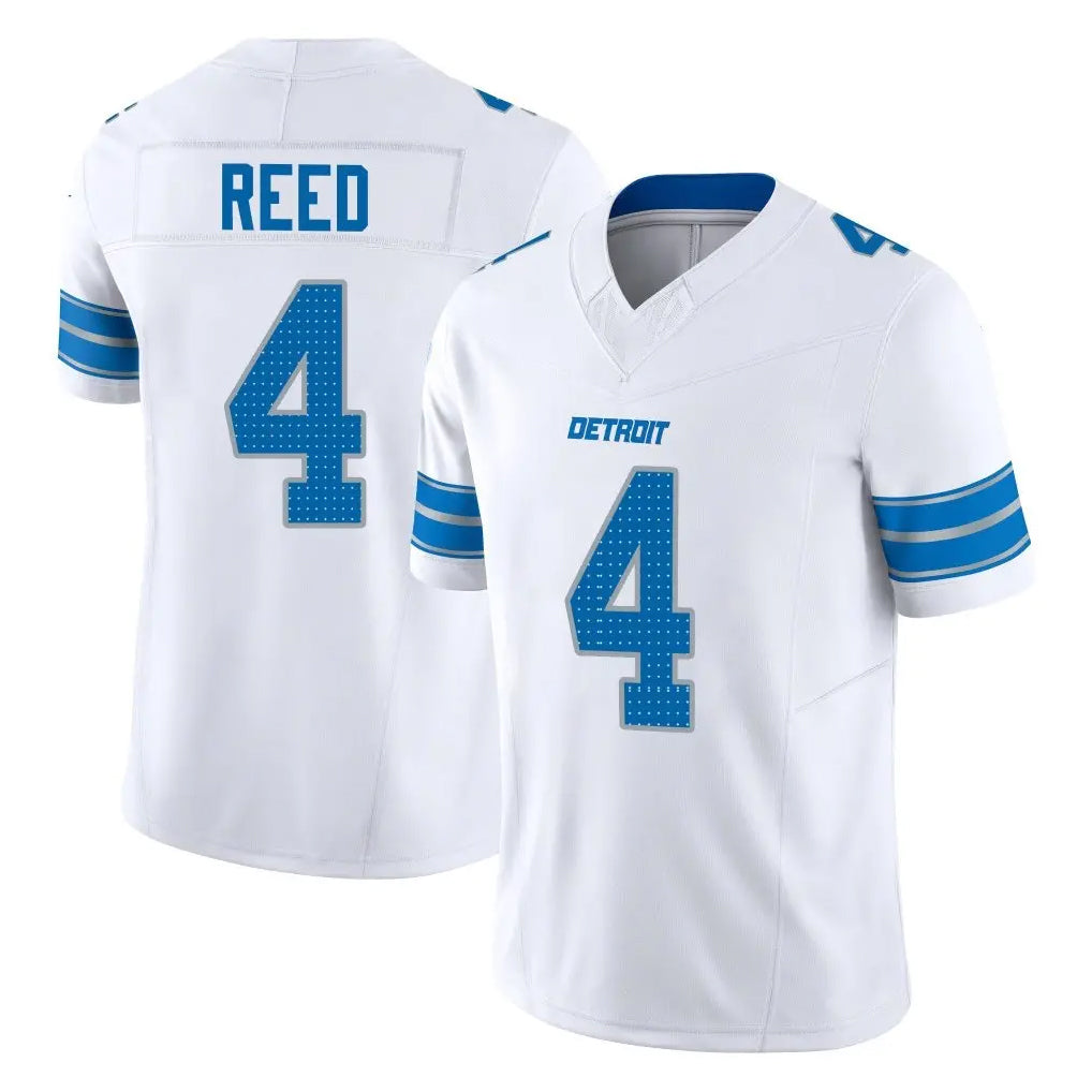 D.Lions #4 D.J. Reed Player White Limited Vapor F.U.S.E. Alternate Home Game ROCER Stitched Jerseys