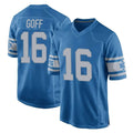 D.Lions #16 Jared Goff Player Blue Vapor Untouchable Throwback Game ROCER Stitched Jerseys