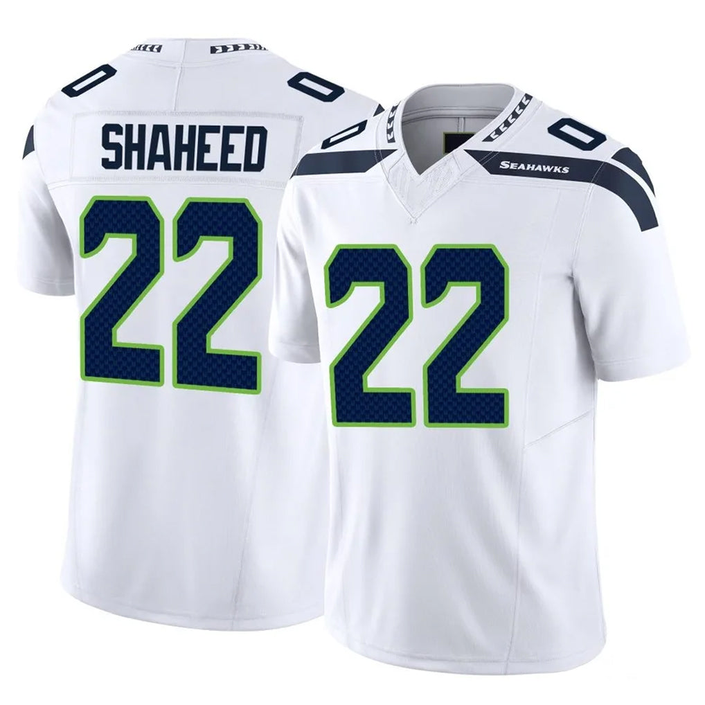 S.Seahawks #22 Rashid Shaheed Player White Limited Vapor F.U.S.E. Home Game ROCER Stitched Jerseys