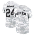 B.Bills #24 Cole Bishop Player Arctic Camo Salute to Service T-Shirt Hoodies ROCER Stitched Jerseys