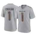 D.Broncos #1 Evan Engram Player Gray Atmosphere Fashion Limited Game ROCER Stitched Jerseys