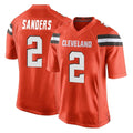 C.Browns #2 Shedeur Sanders Player Orange Home Game ROCER Stitched Jerseys