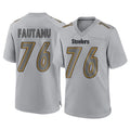 P.Steelers #76 Troy Fautanu Player Gray Atmosphere Fashion Home Game ROCER Stitched Jerseys