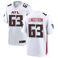 A.Falcons #63 Chris Lindstrom Player White Home Game ROCER Stitched Jerseys