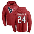 H.Texans #24 Derek Stingley Jr. Player Red Pro Line Pullover Hoodie Limited Game ROCER Stitched Jerseys