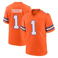 D.Broncos #1 Evan Engram Player Orange Alternate Collection Throwback Game ROCER Stitched Jerseys