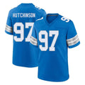 D.Lions #97 Aidan Hutchinson Gibbs Player Blue Alternate Home Game ROCER Stitched Jerseys