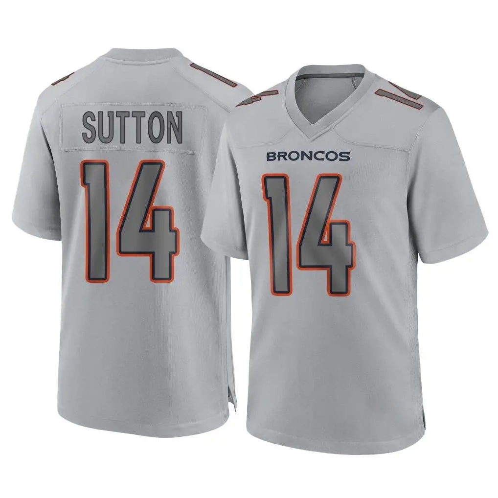 D.Broncos #14 Courtland Sutton Player Gray Atmosphere Fashion Limited Game ROCER Stitched Jerseys