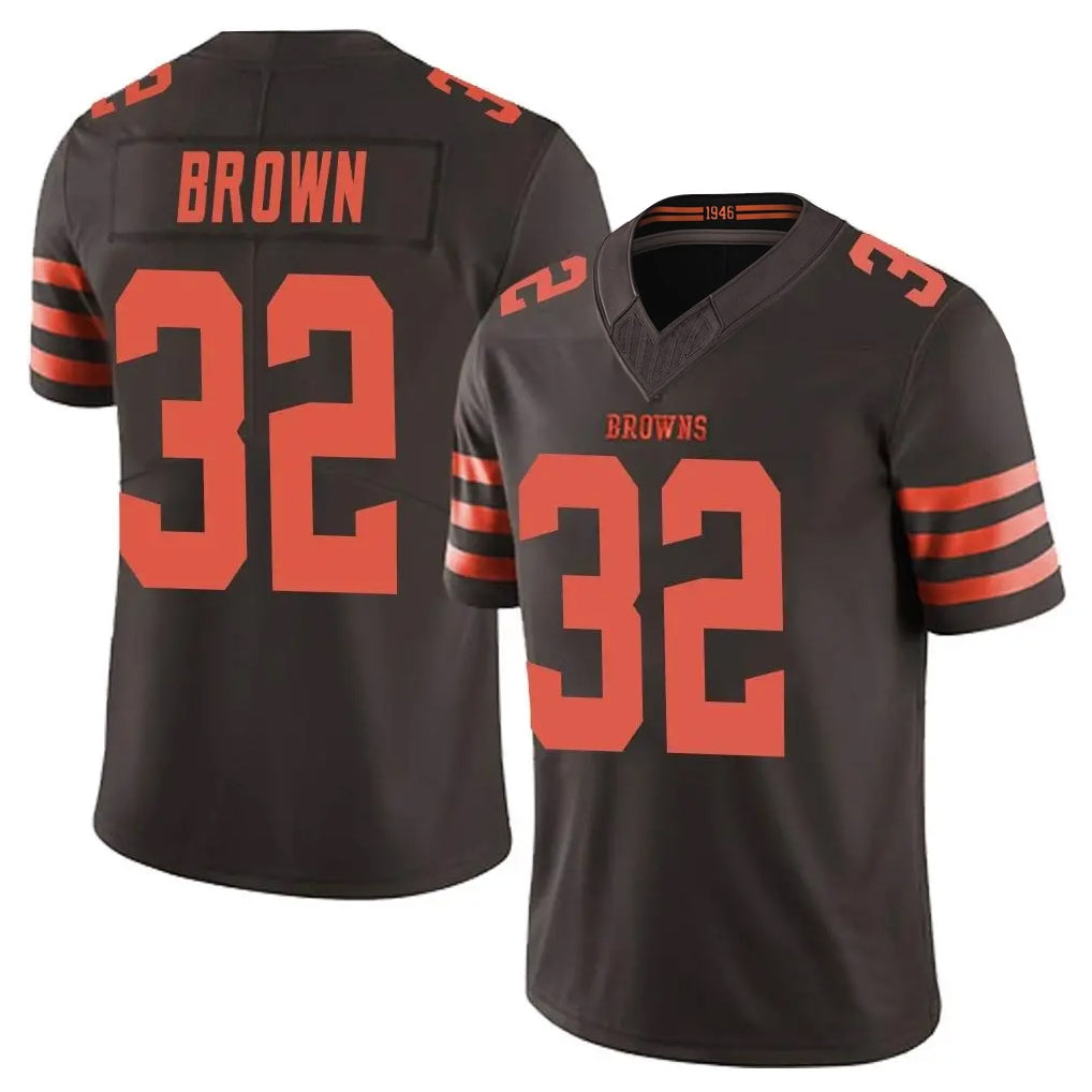 C.Browns #32 Jim Brown Player Brown Limited Vapor F.U.S.E. Alternate Game ROCER Stitched Jerseys