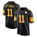 P.Steelers #11 Michael Pittman Jr. Player Black Color Rush Home Game ROCER Stitched Jerseys