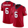 H.Texans #6 Reed Blankenship Player Red Limited Vapor F.U.S.E. Home Game ROCER Stitched Jerseys