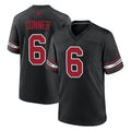 A.Cardinals #6 James Conner Player Black Alternate Game ROCER Stitched Jerseys