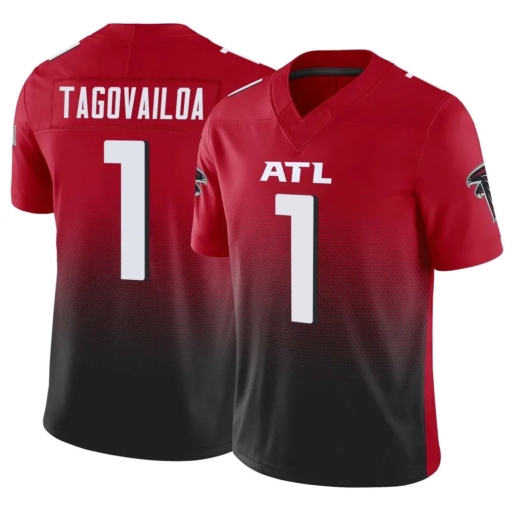 A.Falcons #1 Tua Tagovailoa Player Red Vapor F.U.S.E. Limited Home Game ROCER Stitched Jerseys