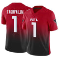 A.Falcons #1 Tua Tagovailoa Player Red Vapor F.U.S.E. Limited Home Game ROCER Stitched Jerseys