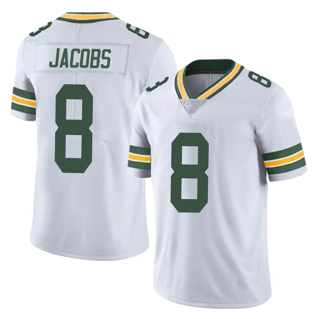 GB.Packers #8 Josh Jacobs Player White Vapor Untouchable Limited Home Game ROCER Stitched Jerseys