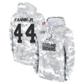 C.Browns #44 Harold Fannin Jr. Player Arctic Camo Salute to Service Hoodies Limited Game ROCER Stitched Jerseys
